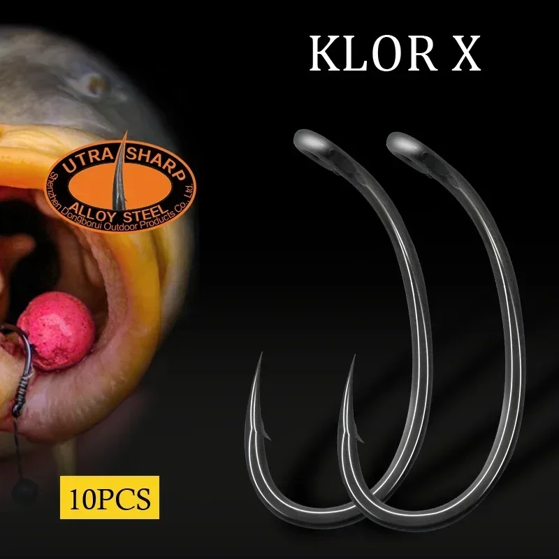 Fishing Hook Barbless - 10 adet Sazan Balıkçılık Kanca Kavisli