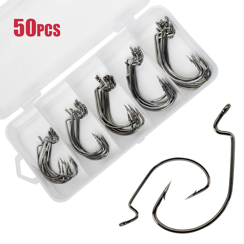 50 adet Geniş Solucan Kanca Ka - Fishing Hook Offset incelemesi ve fiyatı