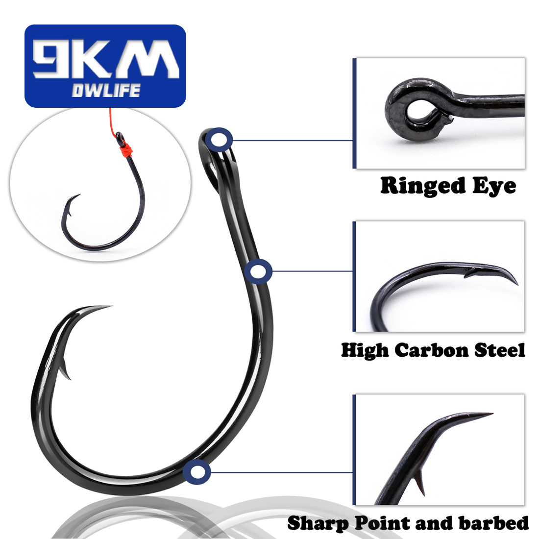 9KM 25-50 Adet Sıralı Geniş Aç - Fishing Hook Barbless incelemesi ve fiyatı