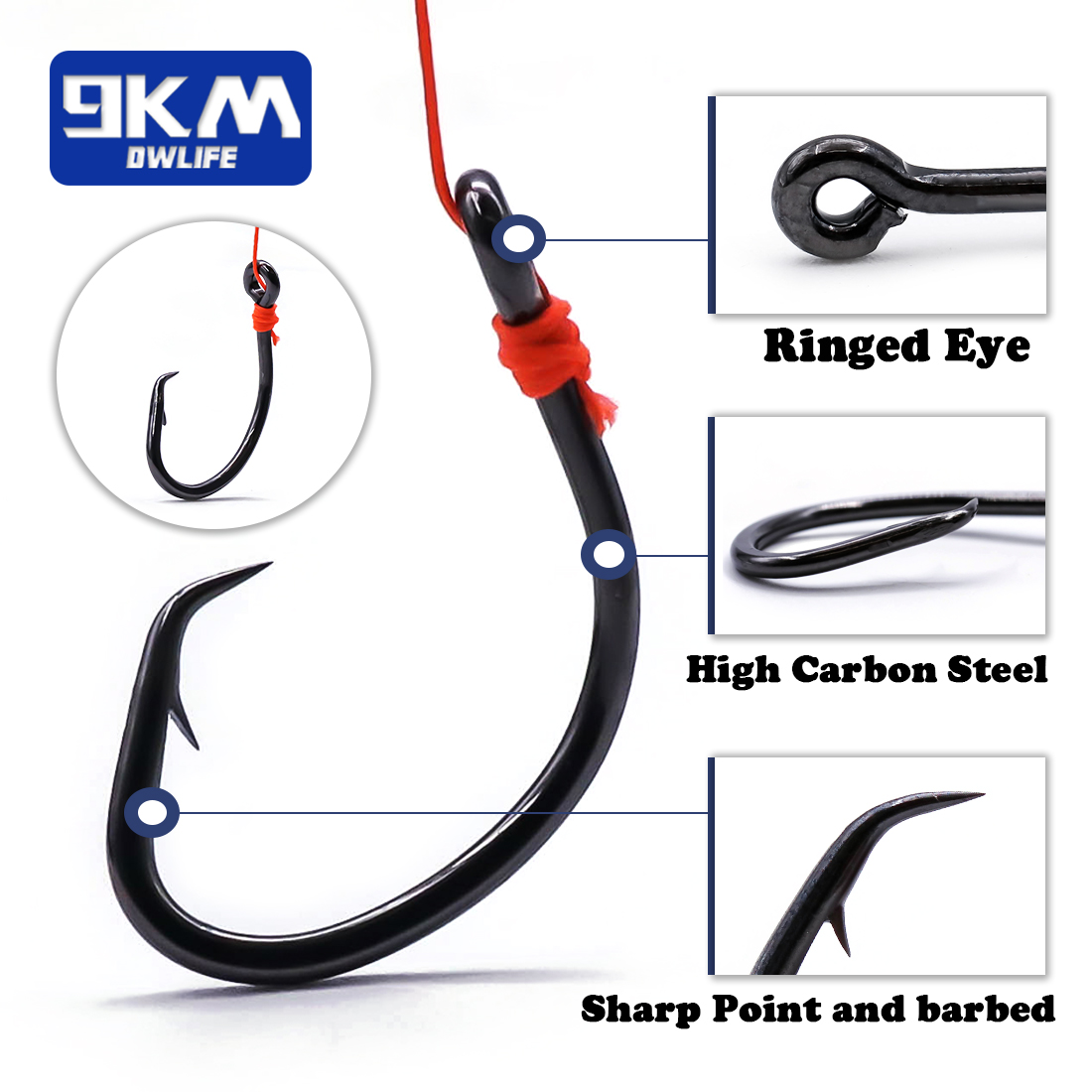 9KM Daire Kanca 25 ~ 50 Adet T - Fishing Hook Offset incelemesi ve fiyatı