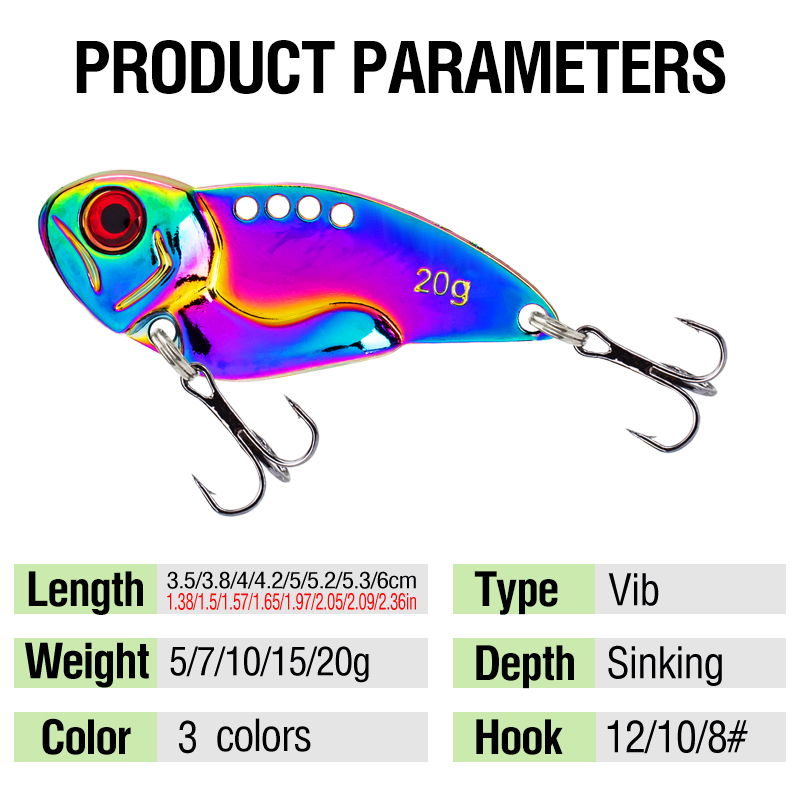 3 ADET Metal Renkli VIB Yem 5g - Fishing Hook Treble incelemesi ve fiyatı