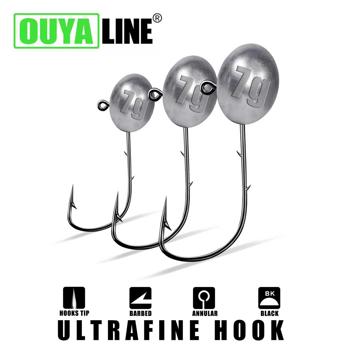 Jig Head kanca 1X Rockfish Aji - Fishing Hook Offset incelemesi ve fiyatı