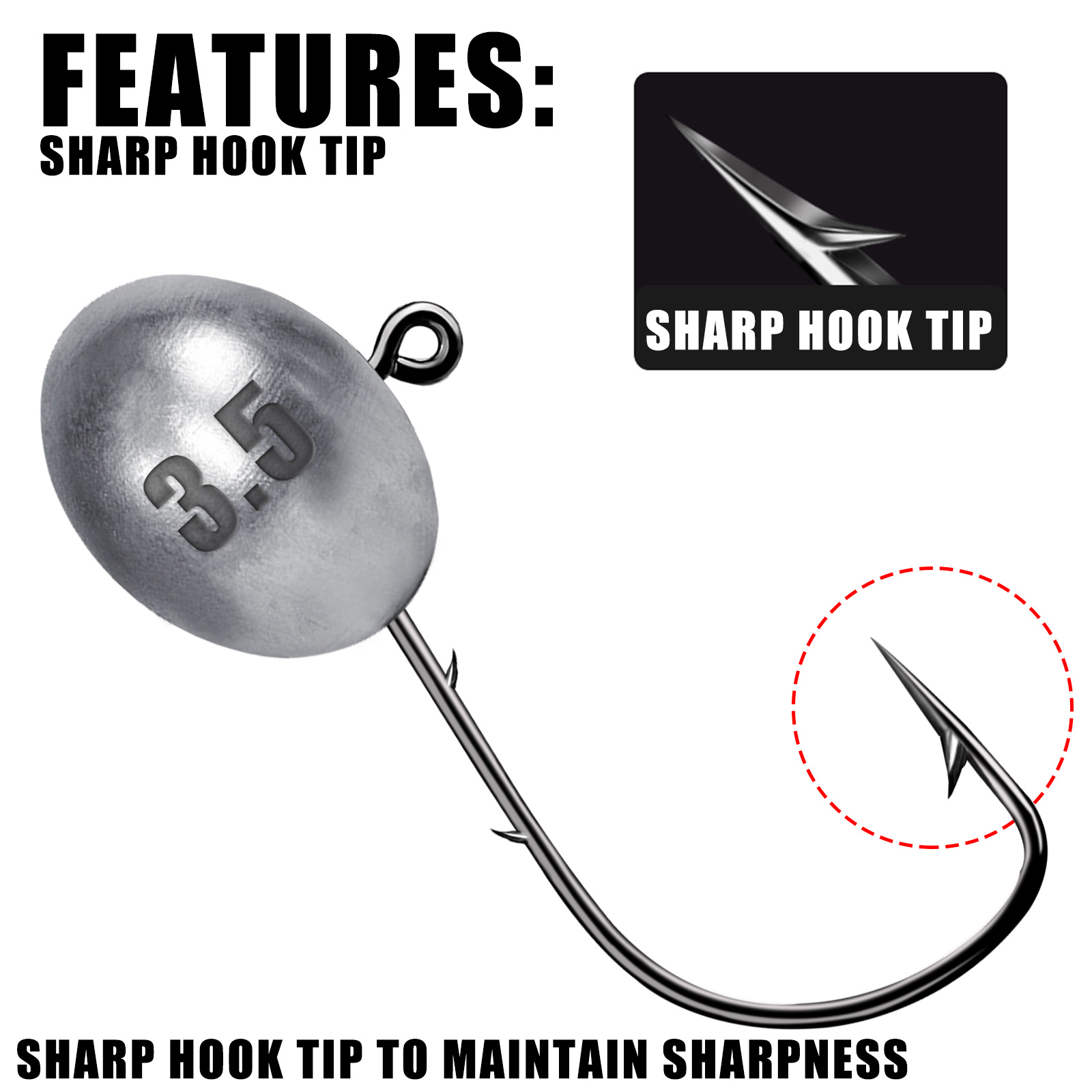 Jig Head kanca 1X Rockfish Aji - Fishing Hook Offset incelemesi ve fiyatı